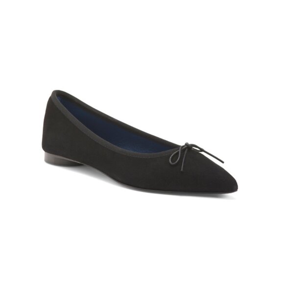 NUR ITALY Black Made In Italy Suede Isabella Flats - Picture 1 of 2